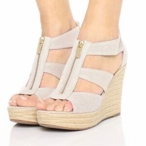 Michael Kors Cream Wedge Sandals